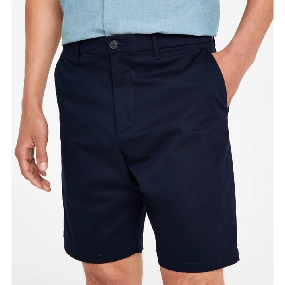 Calvin Klein Chino Shorts Mens 36 Navy Blue NEW 9 Inch Inseam Stretch Cotton